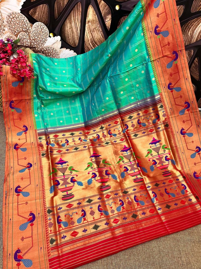 Green Pure Paithani Silk Saree