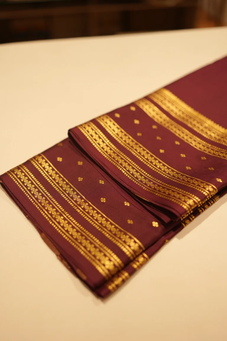 Coffee Brown Mysore Silk 01