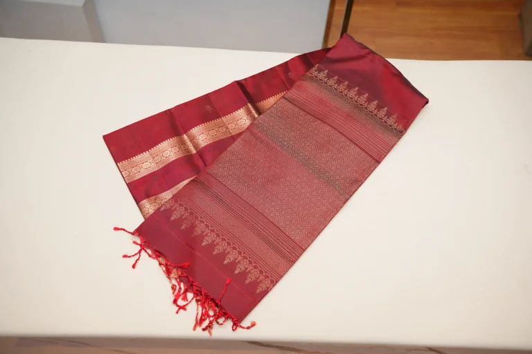 Maroon Single Soft Silk 01