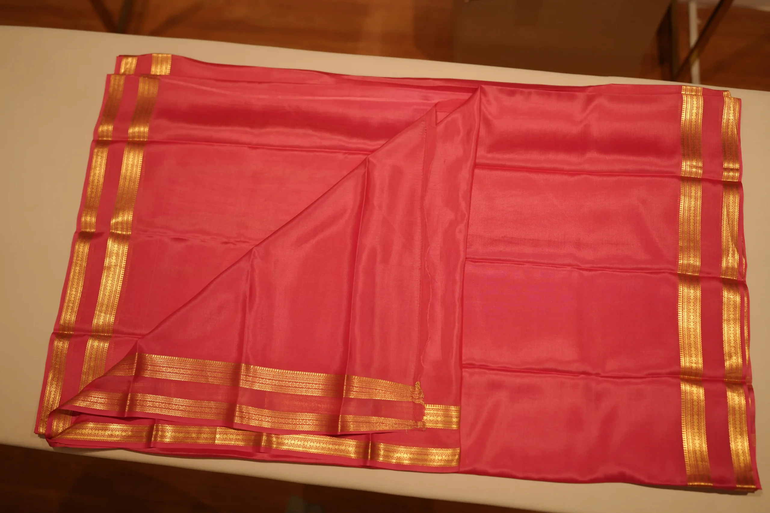 Peach Mysore Silk - Image 2