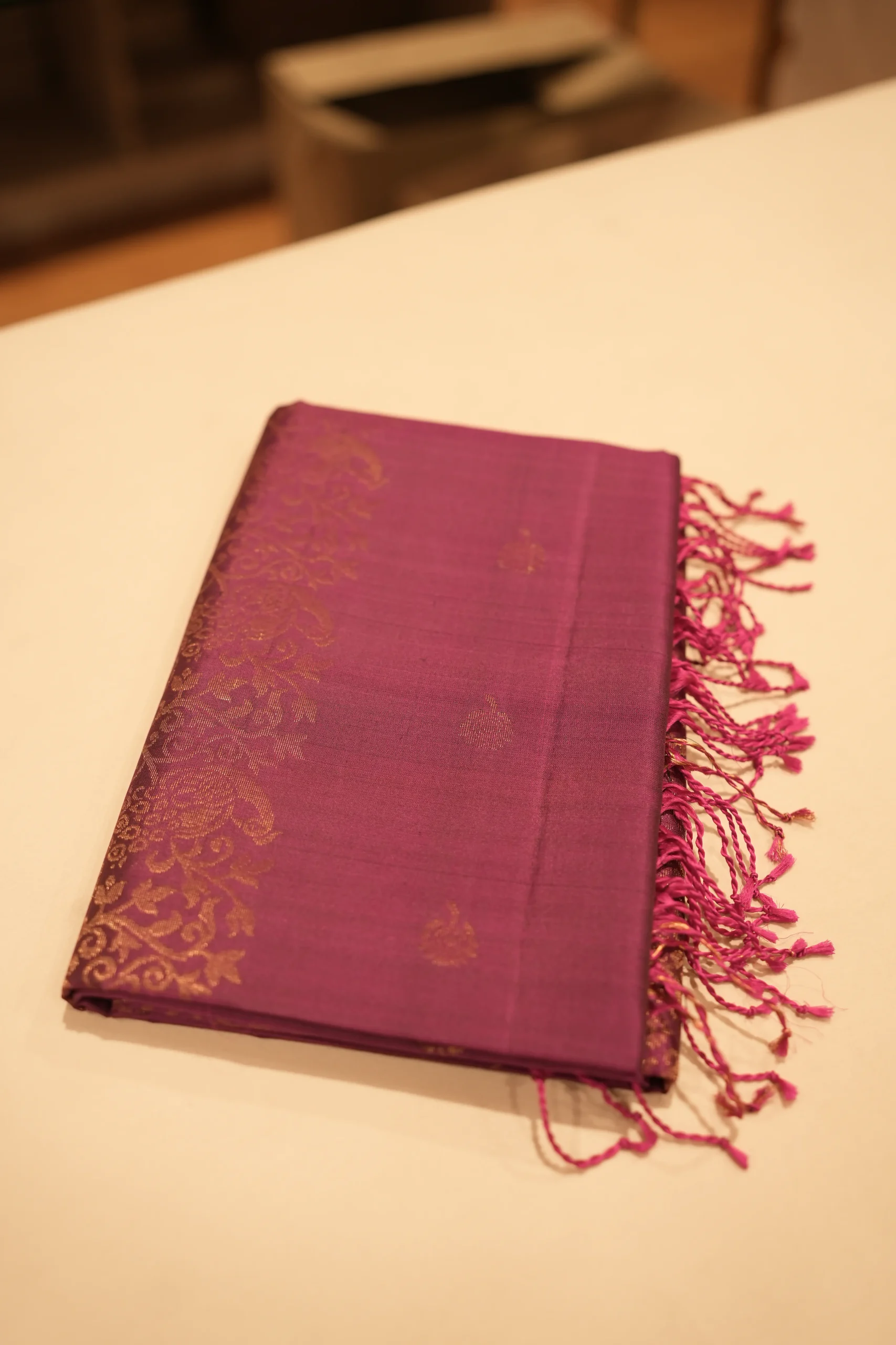 Wine Colour Soft Silk Saree