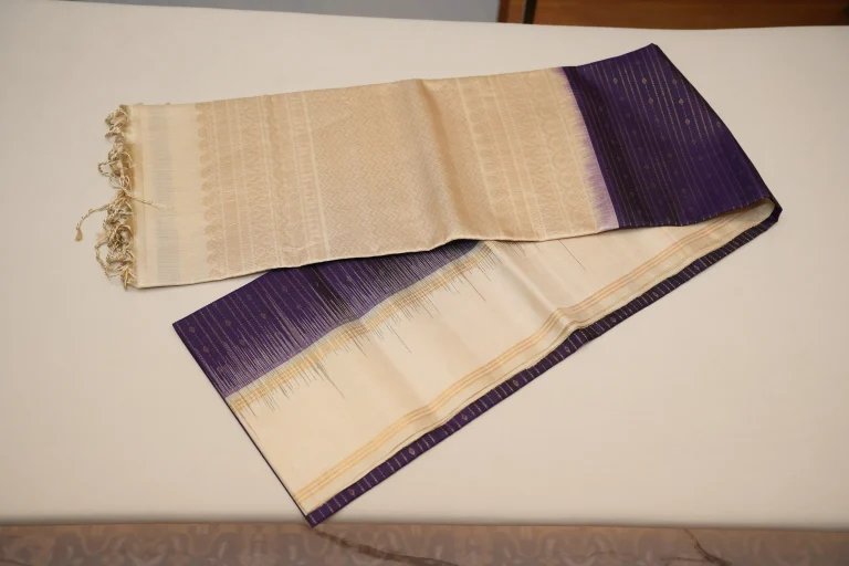 Purple With Ivory Soft Silk 01