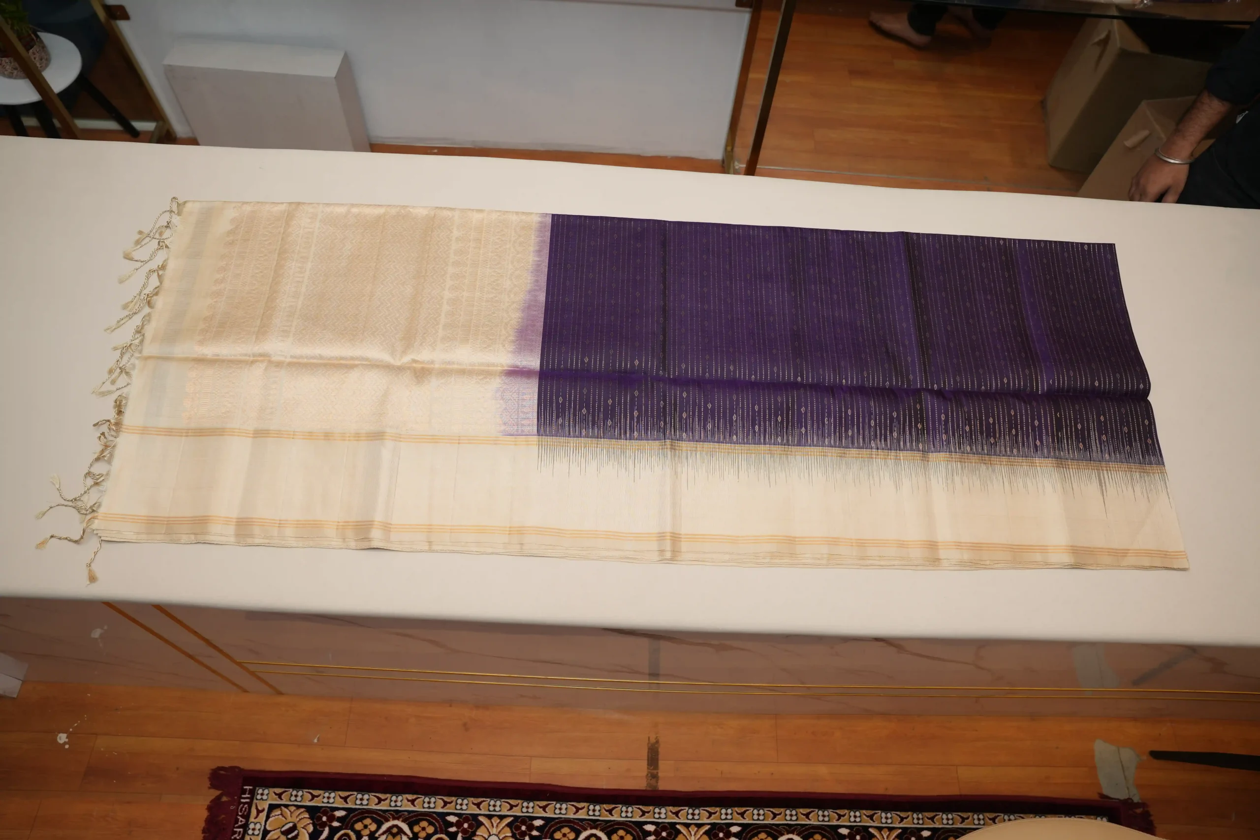 Purple With Ivory Soft Silk 01